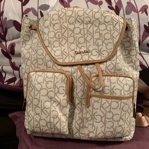 Calvin Klein back pack w/cosmetic bag and wallet